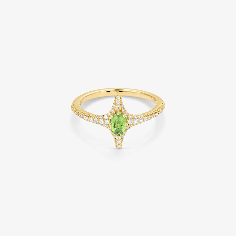 Selene Green Amethyst Ring