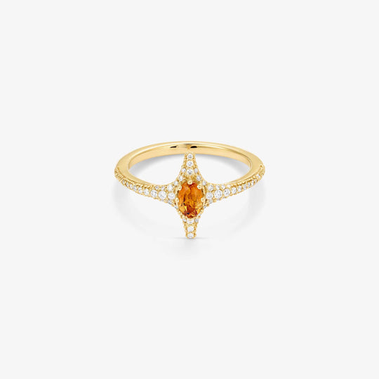 Selene Citrine Ring