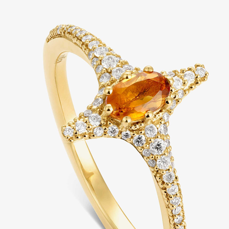 Selene Citrine Ring