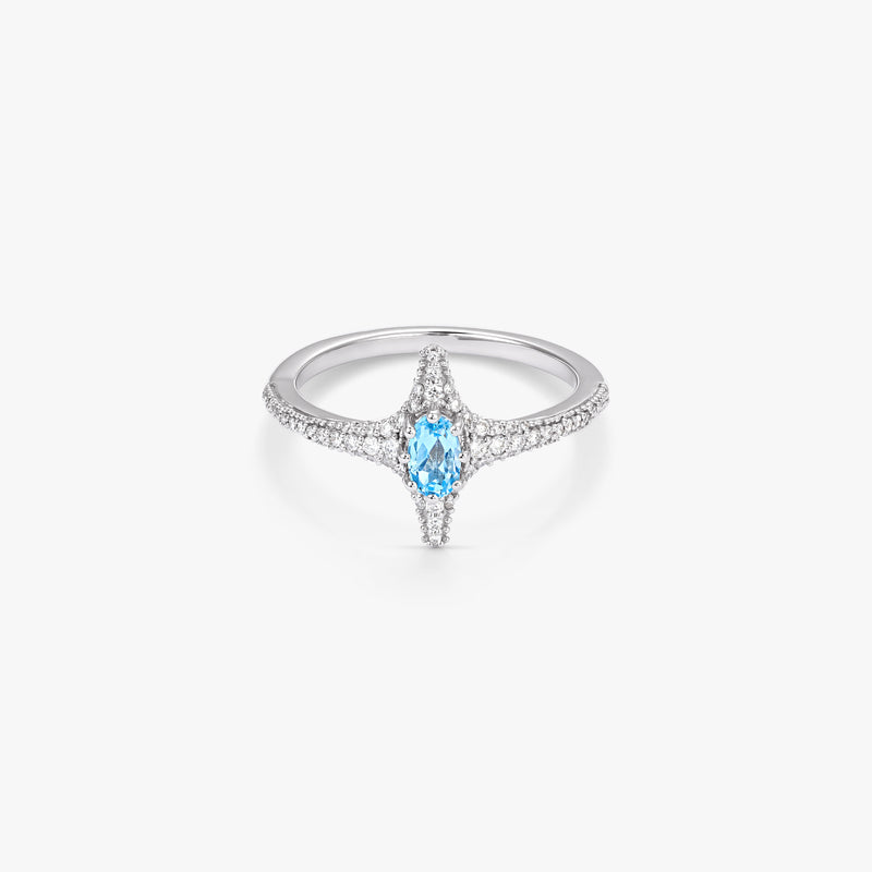 Selene Blue Topaz Ring