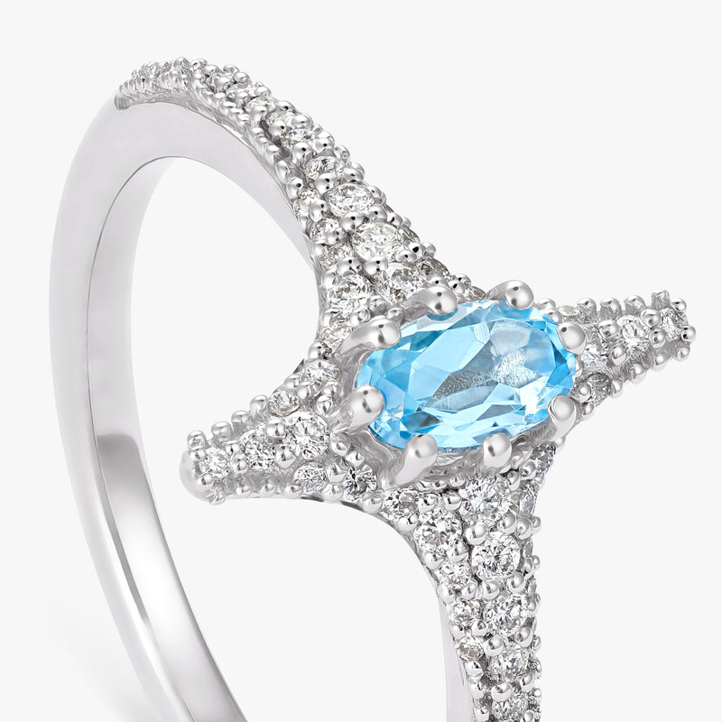 Selene Blue Topaz Ring